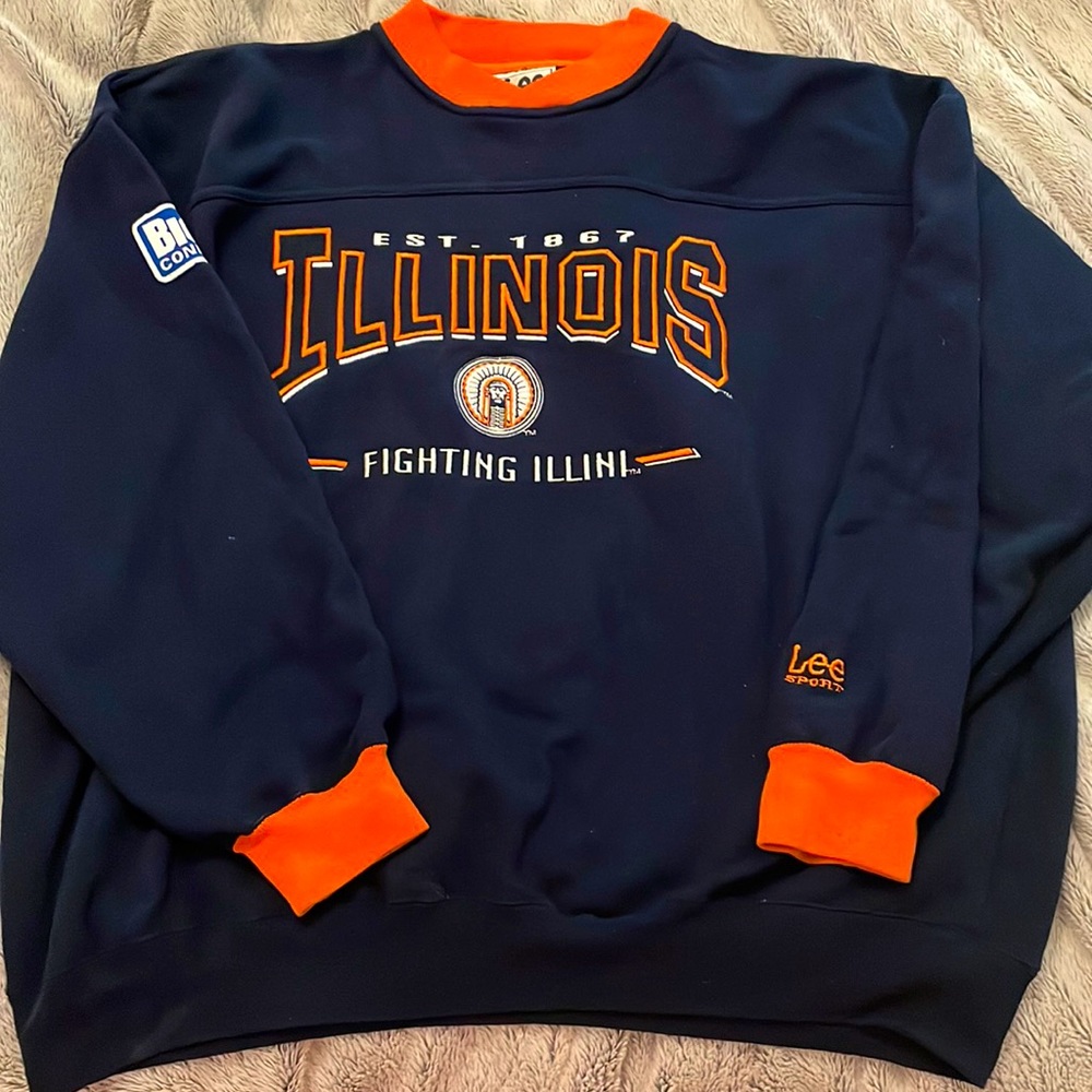 Over size vintage Illinois crew